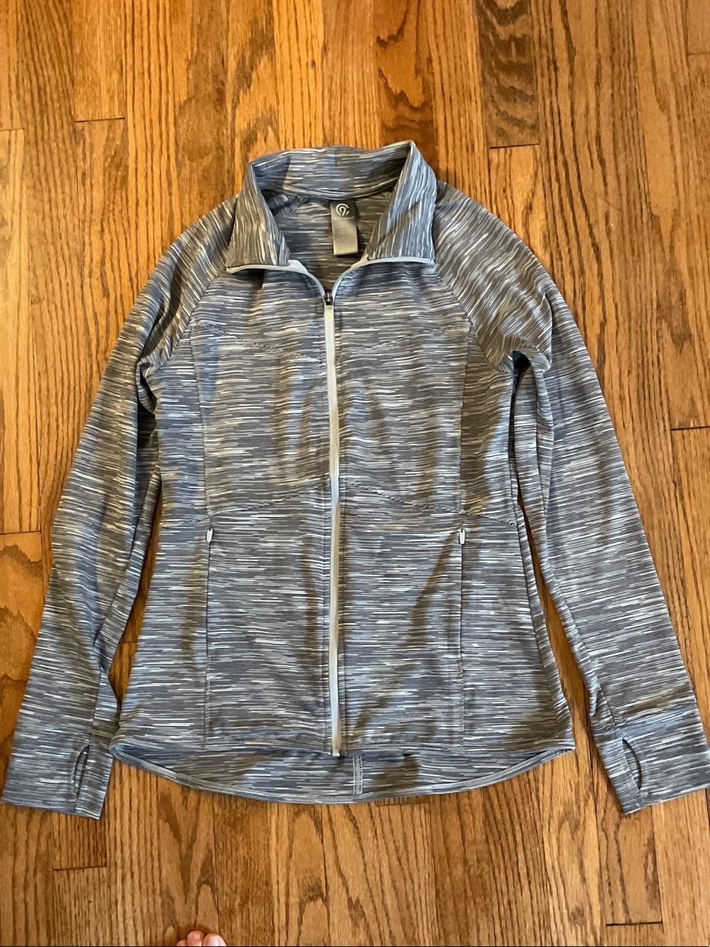 Women's Heather Gray Zip-Front Athletic Jacket